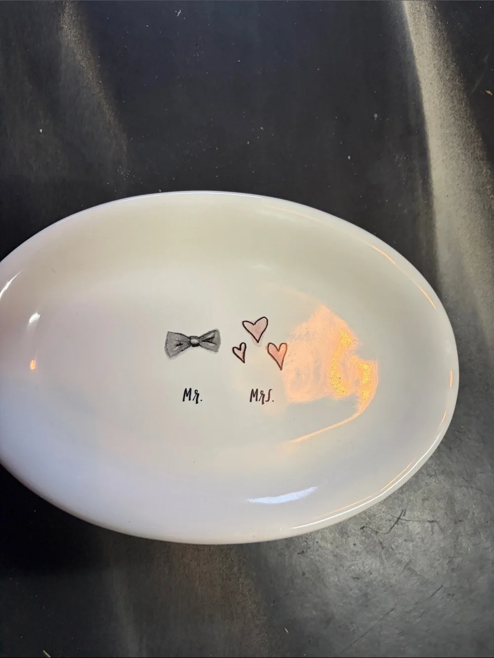 Rae Dunn White Oval Ceramic Platter